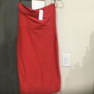 Bebe Drop needle bandage tube dress